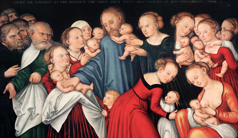 Christ Blessing the Children à Lucas Cranach l'Ancien