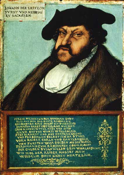 Portrait of John I (1468-1532) the Steadfast, Elector of Saxony à Lucas Cranach l'Ancien