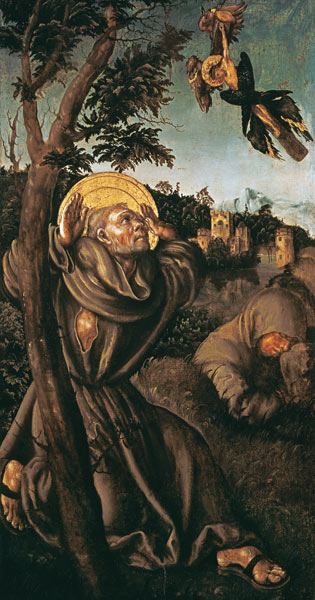 St.Francis receiving the Stigmata à Lucas Cranach l'Ancien