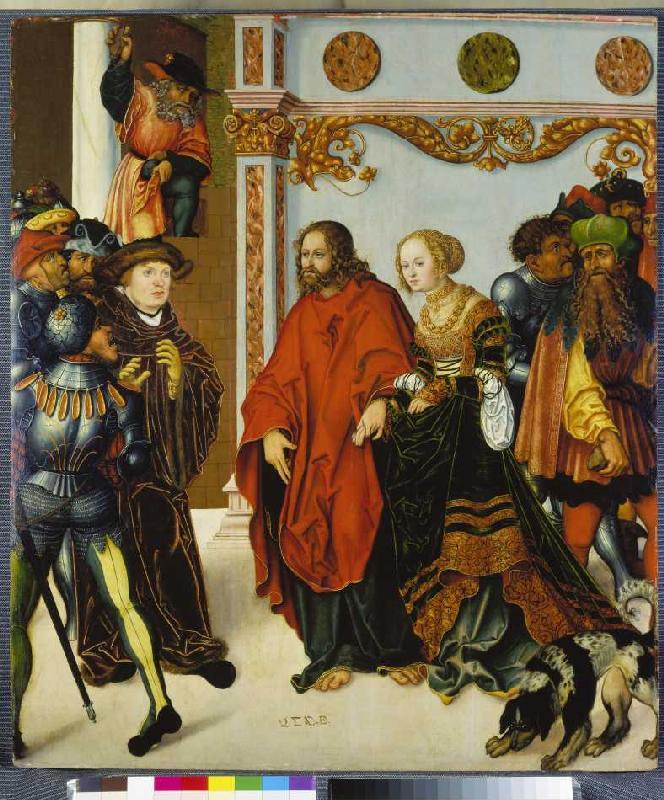 Le Christ et la femme adultère à Lucas Cranach l'Ancien