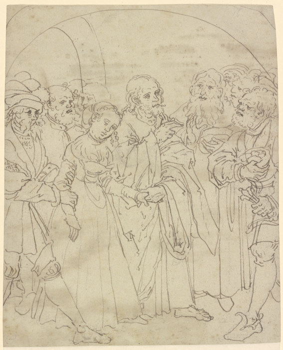 Christus und die Ehebrecherin à Lucas Cranach l'Ancien