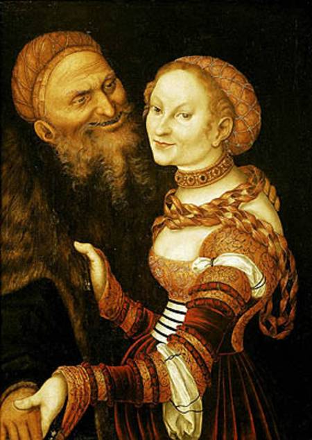 The Courtesan and the Old Man à Lucas Cranach l'Ancien