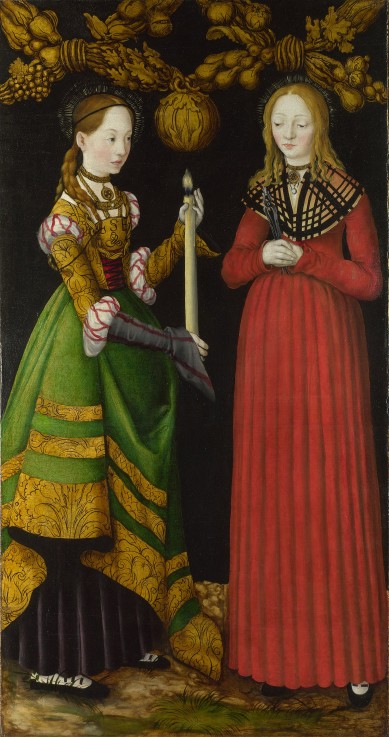 Saints Genevieve and Apollonia à Lucas Cranach l'Ancien