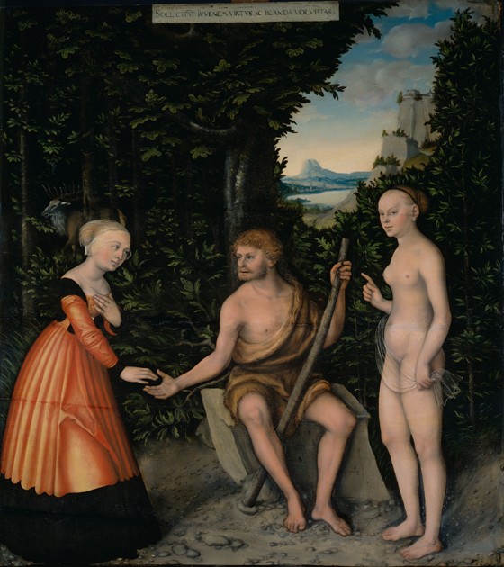 The Choice of Heracles (From The Labours of Hercules) à Lucas Cranach l'Ancien