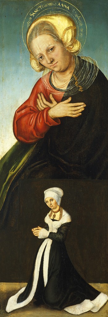 Saint Anne with the Duchess Barbara of Saxony as Donor à Lucas Cranach l'Ancien