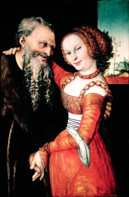 The Ill-Matched Couple à Lucas Cranach l'Ancien