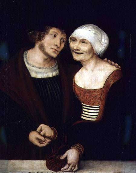 The Infatuated Old Woman à Lucas Cranach l'Ancien