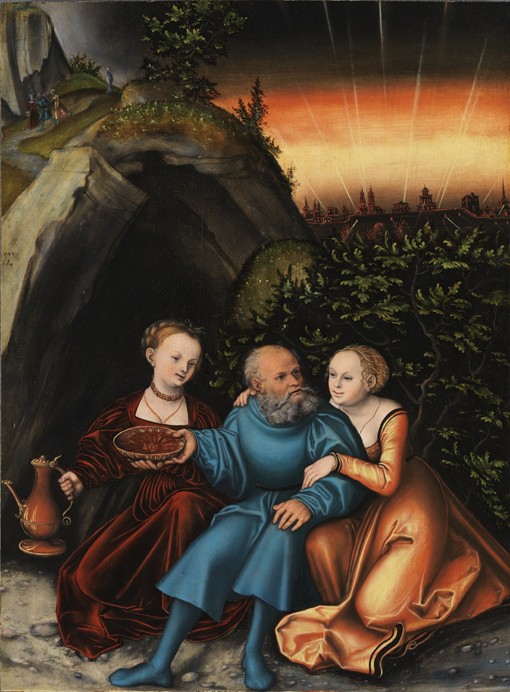 Lot and his Daughters à Lucas Cranach l'Ancien