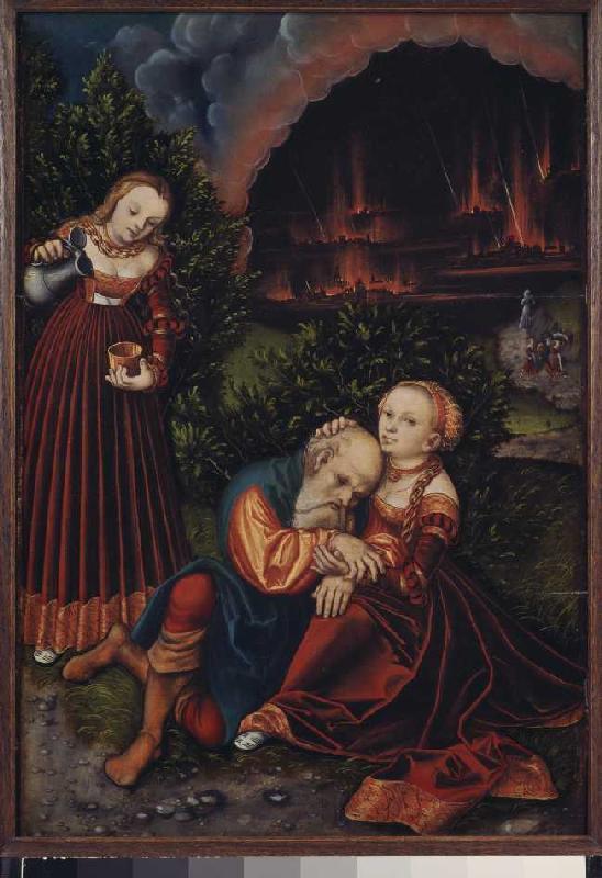 Loth et ses filles à Lucas Cranach l'Ancien