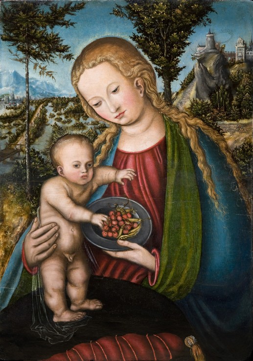 Virgin with Cherries à Lucas Cranach l'Ancien