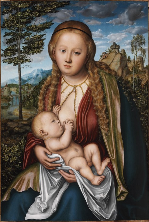 Tthe Virgin suckling the Child à Lucas Cranach l'Ancien