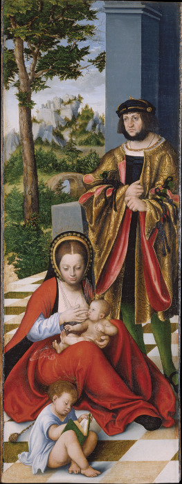 Mary Cleophas and Alphaeus (with the features of Frederick the Wise) with two of their sons à Lucas Cranach l'Ancien