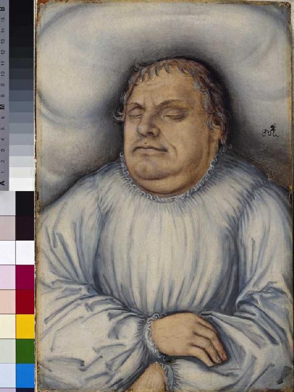Martin Luther auf dem Totenbett à Lucas Cranach l'Ancien