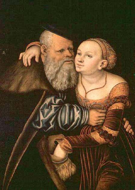 The Old Lover à Lucas Cranach l'Ancien