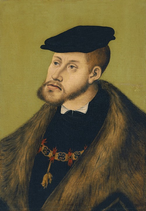 Portrait of the Emperor Charles V (1500-1558) à Lucas Cranach l'Ancien