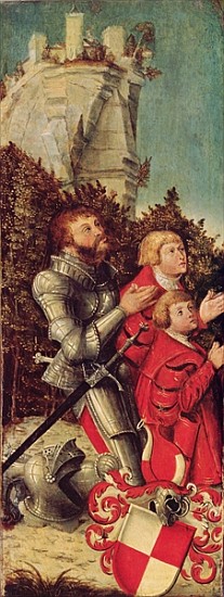 Portrait of a Knight with his two sons, c.1518-25 à Lucas Cranach l'Ancien
