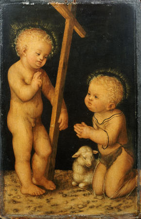 The Christ Child Blessing The Infant Saint John The Baptist à Lucas Cranach l'Ancien