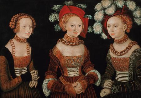 Three princesses of Saxony, Sibylla (1515-92), Emilia (1516-91) and Sidonia (151