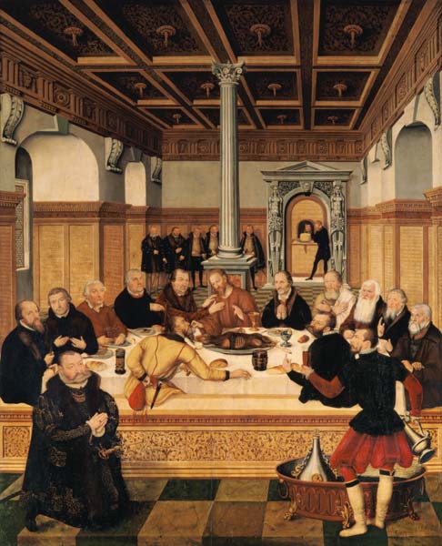 Cranach d.J., Das Abendmahl à Lucas Cranach le Jeune