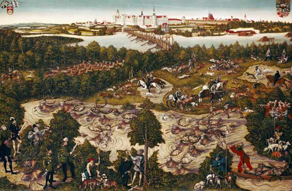 The Stag Hunt of Elector John Frederick the "Magnanimous" à Lucas Cranach le Jeune