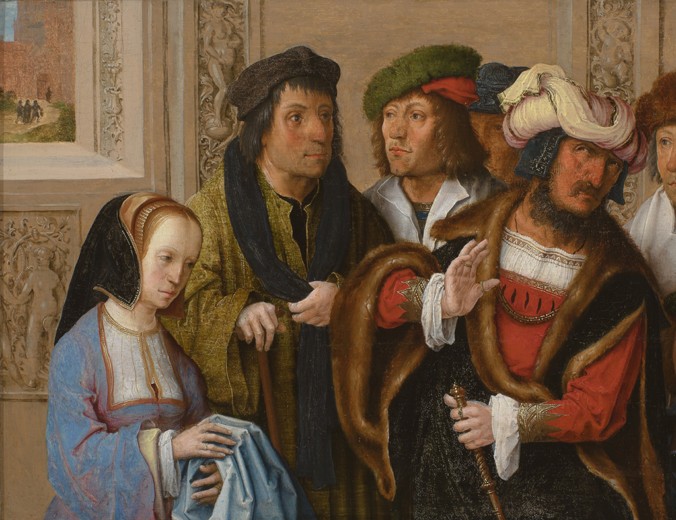 Potiphar's Wife Displays Joseph's Garment à Lucas van Leyden