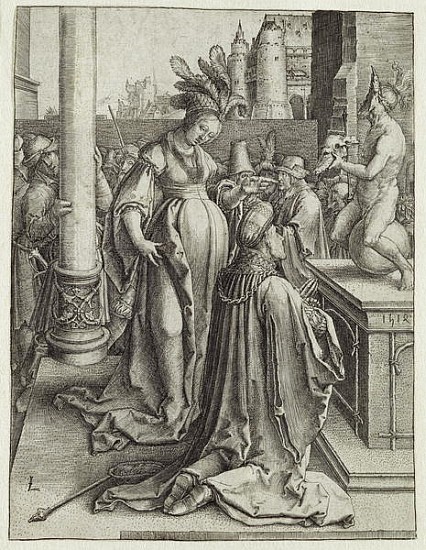 Solomon Prays in front of a Graven Image, c.1514 à Lucas van Leyden