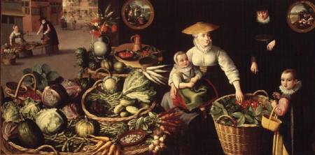 Vegetable Market à Lucas van Valckenborch