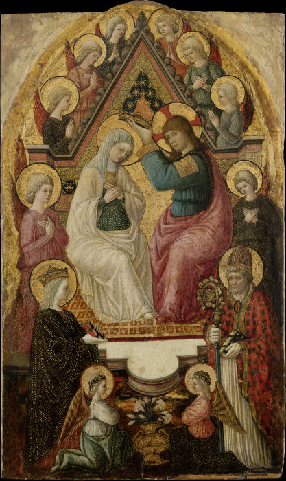 The Coronation of the Virgin à Maître lucquois vers 1460