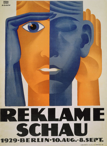 'Reklameschau', poster for the Berlin Advertising Exhibition à Lucian & Rosen, F. Bernhard