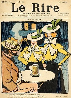Half-sisters, from the front cover of ''Le Rire'', 10th September 1898