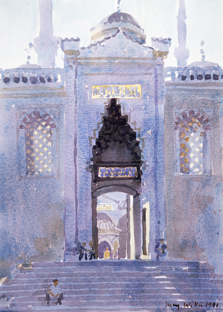 Gateway to The Blue Mosque, 1991 (w/c on paper)  à Lucy Willis