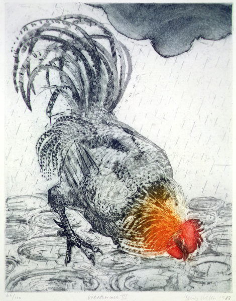 Weathercock II, 1983 (etching on paper)  à Lucy Willis