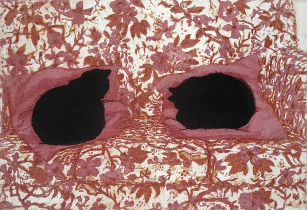 Cats, 1988 (etching on paper)  à Lucy Willis