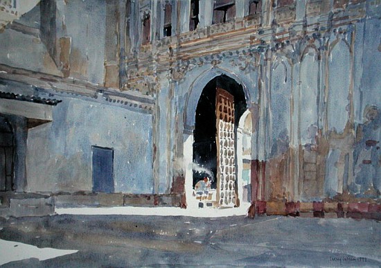 Palace Gate, Gujarat (w/c on paper)  à Lucy Willis