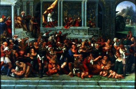 The Massacre of the Innocents (panel) à Ludovico Mazzolino