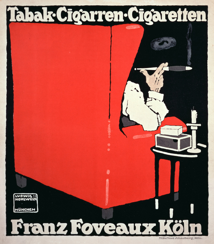 Tobacco cigar cigarettes Franz Foveaux Cologne à Ludwig Hohlwein
