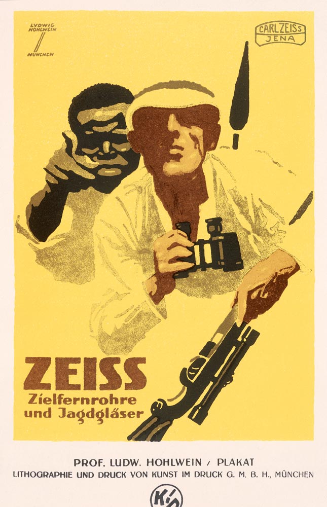 Zeiss riflescopes and hunting glasses à Ludwig Hohlwein