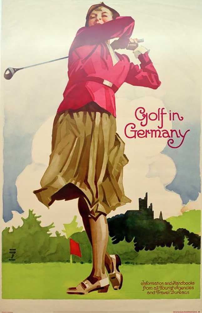 Golf in Germany / Information and Handbooks from all Tourist Agencies and Travel Bureaus à Ludwig Hohlwein