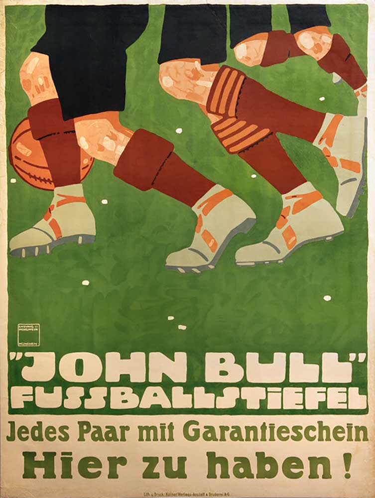 JOHN BULL FOOTBALL BOOTS. Every couple with guarantee certificate. To have here! à Ludwig Hohlwein