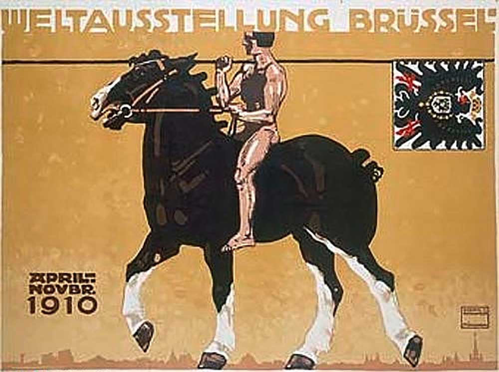 Poster for the Worlds Fair Brussels à Ludwig Hohlwein