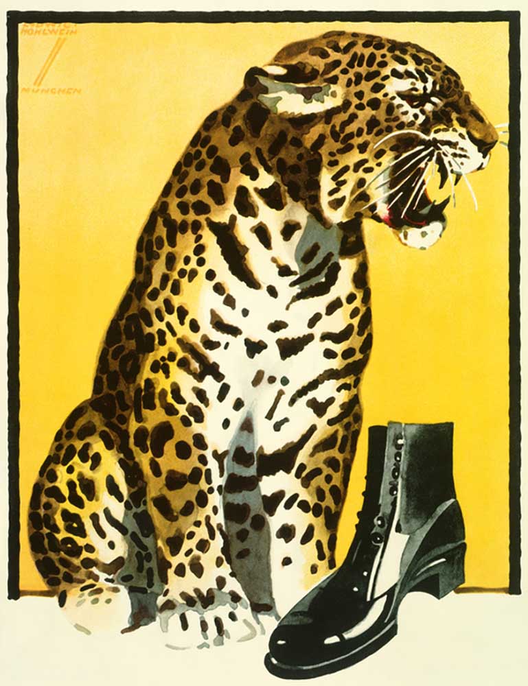 Poster for shoe advertising à Ludwig Hohlwein