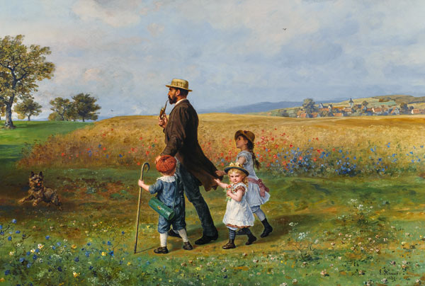 Sonntäglicher Spaziergang à Ludwig Knaus