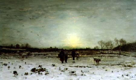 Winter Landscape at Sunset à Ludwig Munthe