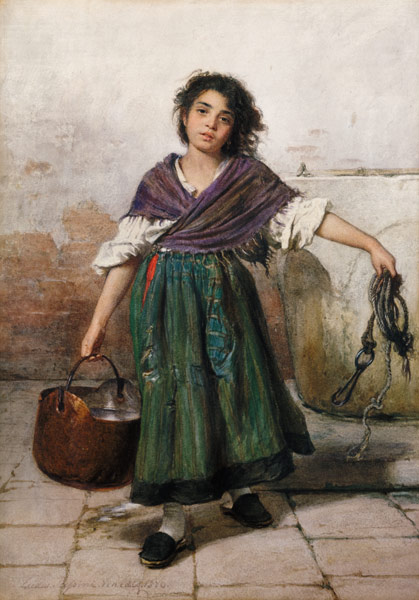 A Young Venetian Water-Carrier à Ludwig Passini