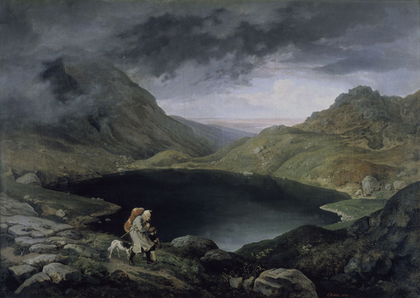 L.Richter, Lake in Riesengebirge /1839 à Ludwig Richter