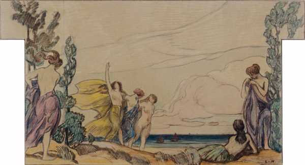 Weibliche Akte am Meer à Ludwig von Hofmann
