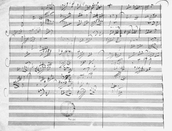 Score for the 3rd Movement of the 5th Symphony à Ludwig van Beethoven