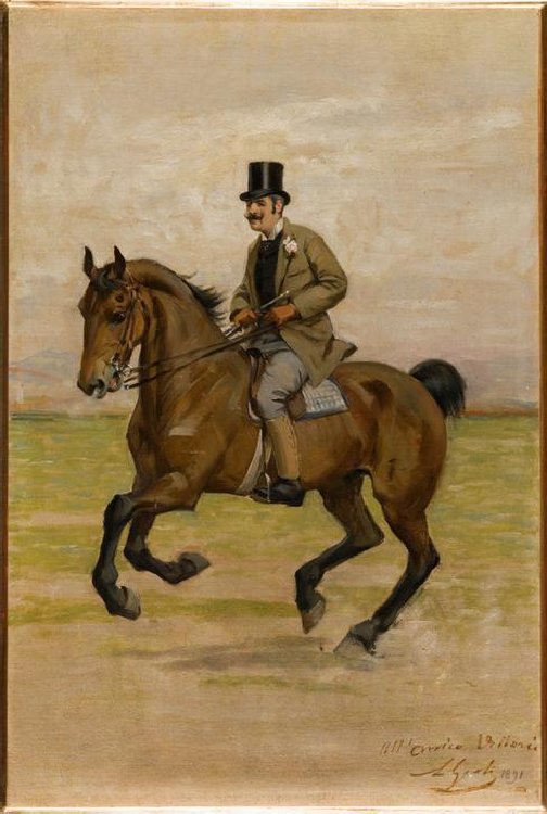 Vittorio Matteo Corcos on horseback à Luigi Gioli