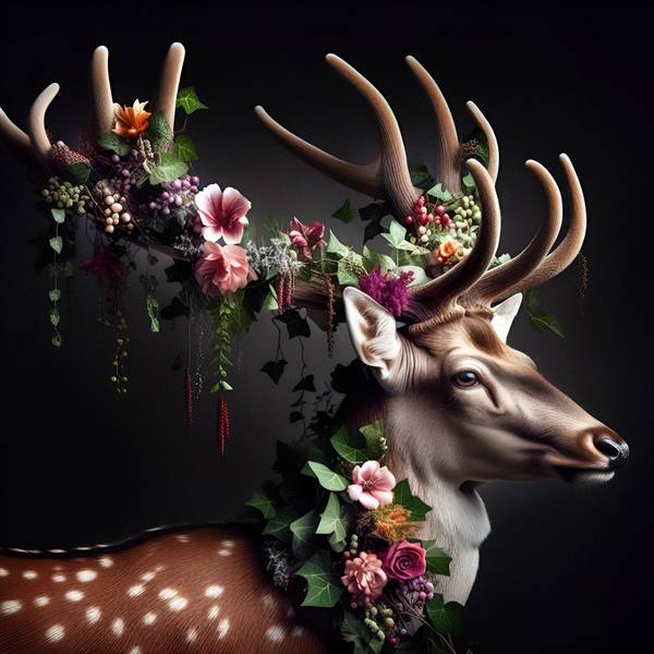Deer flower à Luigi M. Verde