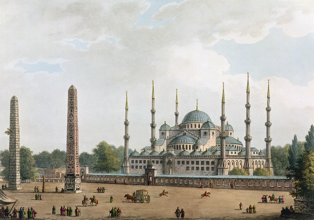 The Mosque of Sultan Achmet at Constantinople, plate 2 from 'Views in the Ottoman Dominions', pub. b à Luigi Mayer